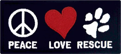 Vista 6 de Eat Play Love for Dog Lover - Parche bordado para perro, chaleco/arneses, insignia, gancho y bucle, emblema