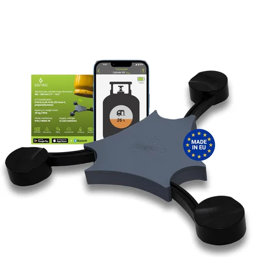 Vista 10 de Sensor inalámbrico de medidor de tanque de propano – Indicador de nivel de propano Bluetooth para barbacoa, camping y cocina al aire libre – Monitor