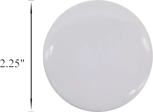 Vista 3 de Botón pinback blanco liso para manualidades DIY - BRILLANTE