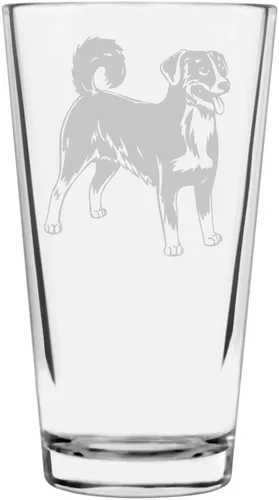 Vista 154 de Podenco Canario - Vaso de pinta de 16 onzas con temática de perro personalizado