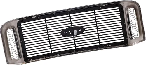 Vista 7 de Nuevas piezas de repuesto para parrilla delantera cromada negra apta para 2006-2007 F250 F350 F450 F550 Super Duty XL XLT Lariat 6C3Z8200AAA