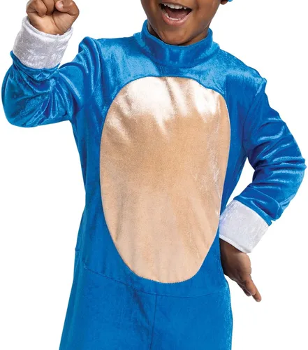 Vista 4 de Disguise Disfraz de película Sonic 2 para niños pequeños Azul