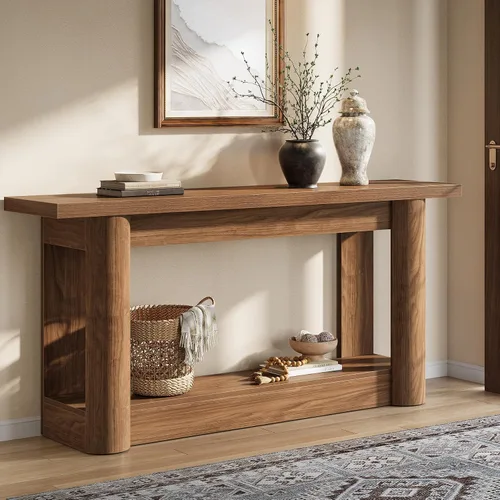 Vista 10 de Tribesigns Mesa consola moderna de 63 pulgadas, mesa de sofá larga estrecha