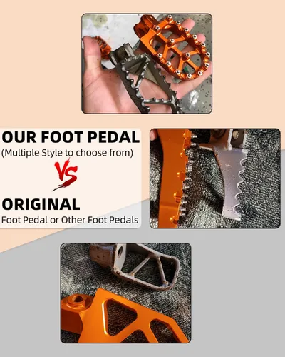 Vista 3 de JFG RACING - Estriberas de bicicleta de tierra, reposapiés CNC para motocicleta para 50-1290 SX SXF EXC EXCF XC XCF XCW SUPER MOTO ENDURO AVENTURA