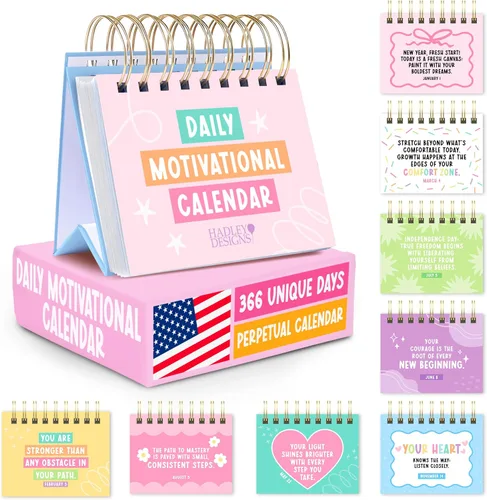 Vista 12 de Citas motivacionales diarias para escritorio - Calendario de escritorio Tiza colorida