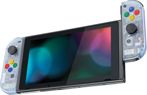 Vista 4 de eXtremeRate - Carcasa de control portátil Joy-Con con set de botones completo repuesto de carcasa hazlo tú mismo para control de Nintendo Switch