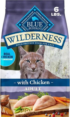 Vista 17 de Blue Buffalo Wilderness - Dieta Evolutiva Natural de la Naturaleza, Alimento Seco Natural para Gatos Adultos Alto en Proteínas y Sin Granos, Sabor