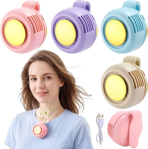 Vista 18 de Paquete de 6 mini ventiladores silenciosos portátiles sin aspas Verde
