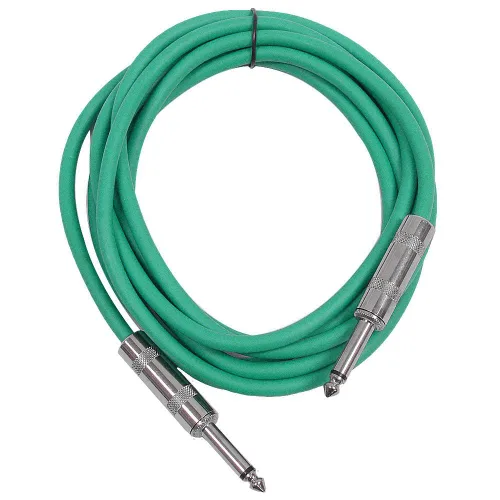 Vista 22 de Seismic Audio Cables para altavoces de guitarra, cables de guitarra TS de ¼”, negros, 2 pies