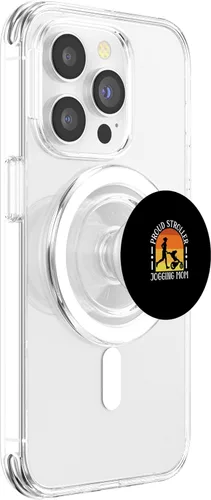 Vista 3 de Jogging Stroller Baby Running Buggy Workout Cardio Fitness PopSockets MagSafe PopGrip for iPhone