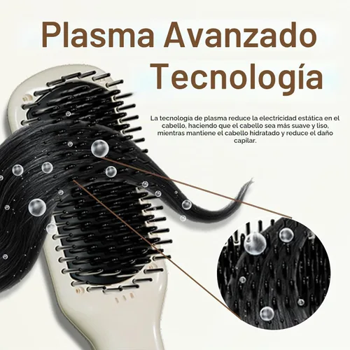 Vista 4 de MEGAWISE Serie de cepillos alisadores de cabello (blanco perla)