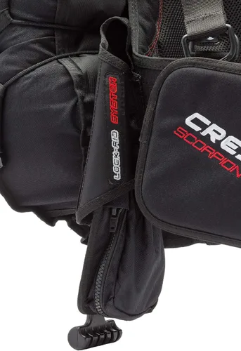 Vista 7 de Cressi Buceo Back-Inflation BCD - Cómodo como una mochila - Sistema de bolsillo de peso vertical - Bolsillos de gran volumen - Scorpion: diseñado