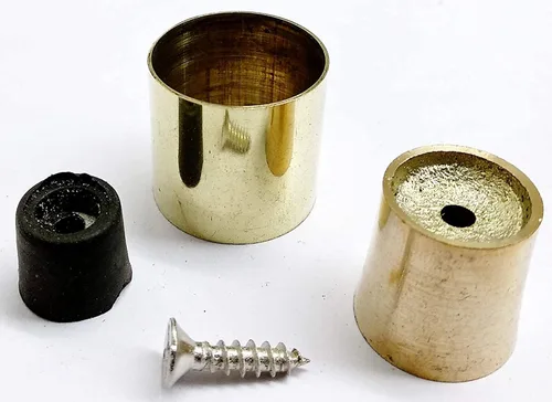 Vista 2 de Mango de caña solo con cuello de punta de latón de goma, cabeza de águila de latón fundido con varilla de repuesto de conector exterior, mango