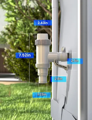Vista 7 de POOLHACKER [Patentado] Válvula de émbolo Plus con adaptador de manguera de Adaptador de manguera de piscina, soporte de tubería, accesorios de 1