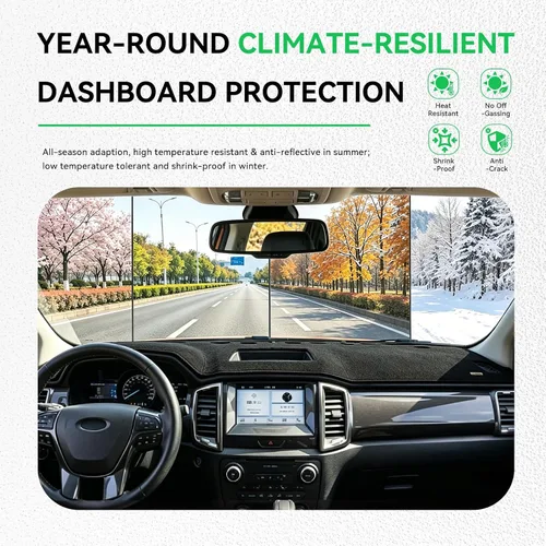 Vista 5 de AUQDD Alfombrilla de Cubierta del Tablero Compatible con La-nd Rover LR3 2005 2006 2007 2008 2009 /2010-2016 LR4, 2006-2009 Range Rover