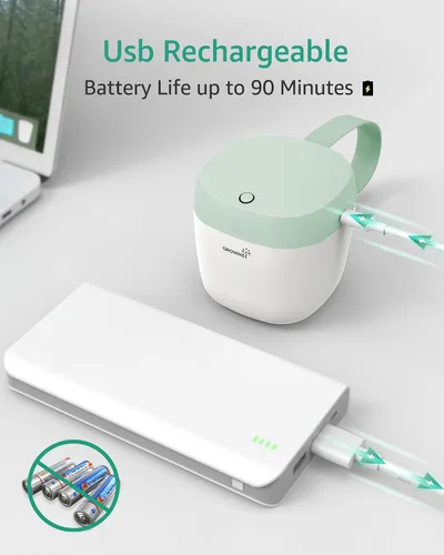Vista 2 de GROWNSY Desinfectante de Chupones Portátil, Desinfectante de Luz UV Para Llevar, Estuche Desinfectante con Carga USB, Mini Desinfectante de Chupones