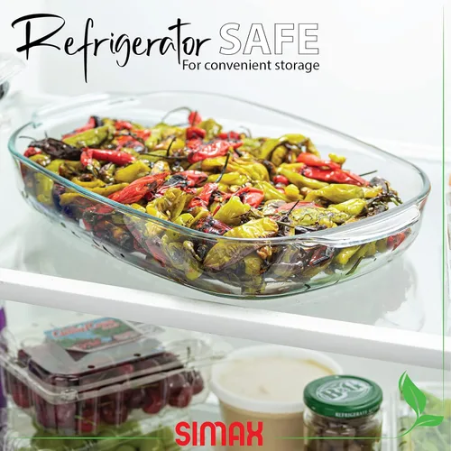 Vista 4 de Simax Cristalería Simax Plato rectangular resistente al calor, 3,5L, tamaño único, transparente
