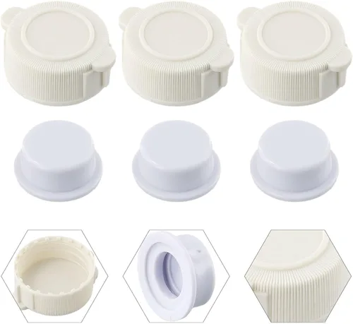 Vista 6 de Shophubio Tapa de válvula de escape y para piscinas sobre el suelo Intex, pieza de repuesto n.º 10043 10044, tapa de drenaje roscada blanca
