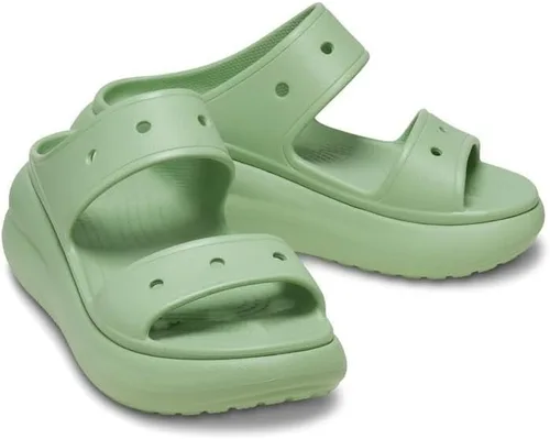 Vista 4 de Crocs Sandalias clásicas unisex para adultos Crush Verde Pálido