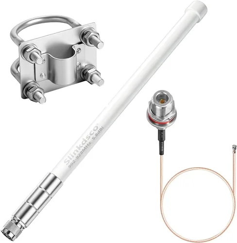 Vista 9 de Impermeable 5.8dBi Meshtastic Lora 915MHz nodo/repetidores/módulo dispositivos antena de fibra de vidrio (color negro) con conector macho N y cable