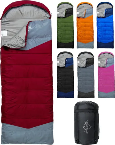 Vista 14 de Lightweight 3-Season Sleeping Bag for Adults/Kids Camping, Compact w/Compression Sack, Waterproof Ripstop, Portable for Backpacking Hiking Travel