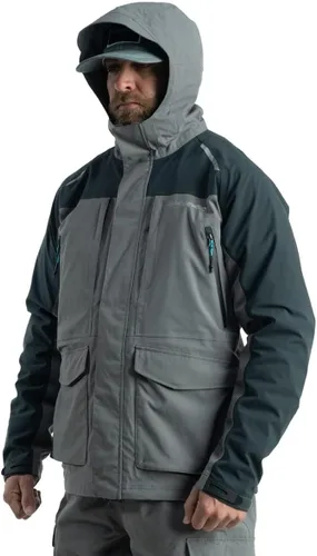 Vista 2 de Whitewater Great Lakes - Chaqueta de pesca impermeable y resistente al viento con nailon Ripstop