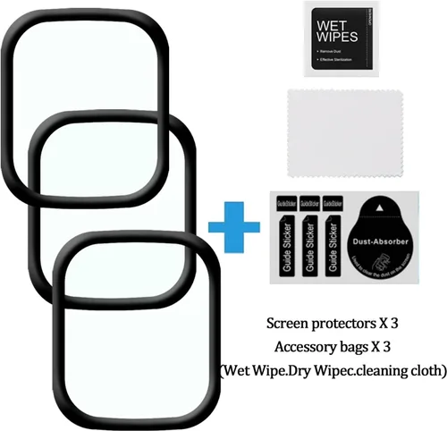 Vista 6 de [Paquete de 3] Protector de pantalla para Amazfit GTS 3, borde curvado 3D, antiarañazos, HD, ultra inastillable, flexible, compatible con Amazfit