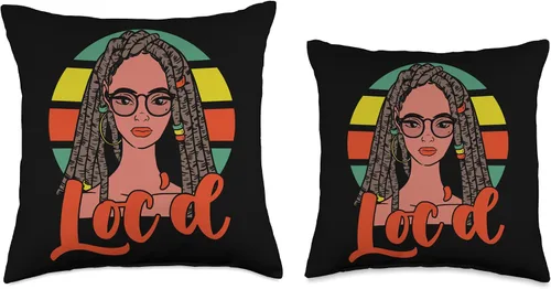 Vista 3 de Locs Afro Dreadlocks Love Natural Beauty Hair It's the Locs for Me-Afro Hair - Almohada negra americana africana, 16 x 16 pulgadas, multicolor