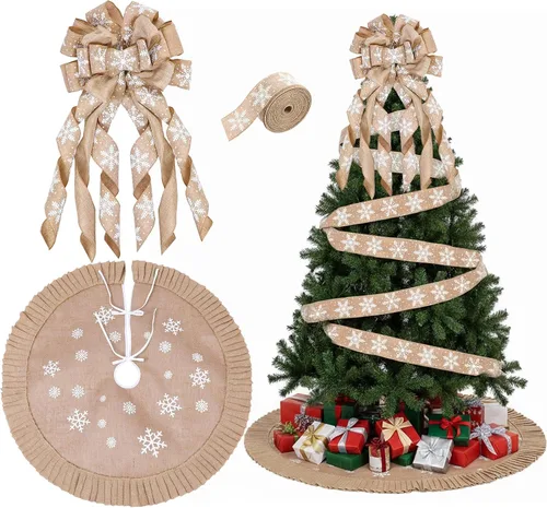 Vista 16 de Zomiboo Juego de decoración para árbol de Navidad incluye lazo de Navidad con bastón de caramelo, arco decorativo de 31.5 pulgadas, rojo y blanco