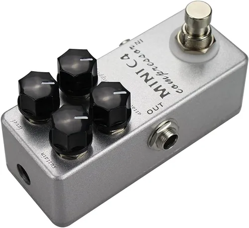 Vista 4 de Mini C4 Compresor Pedal de Efecto Guitarra Metal Shell Pedal Efectos True Bypass