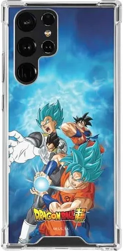 Vista 6 de Skinit Funda transparente compatible con Galaxy S22 Ultra, diseño oficial de Dragon Ball Super Goku
