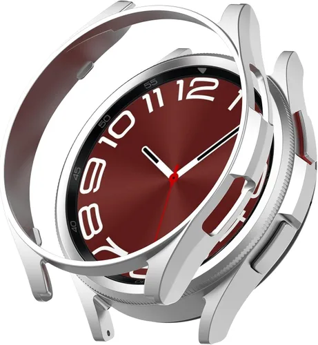 Vista 9 de Funda para Samsung Galaxy Watch 6 Classic de 1.693 in y 1.850 in, resistente a los arañazos, duradera carcasa protectora de policarbonato