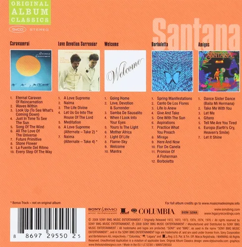 Vista 4 de Santana - Original Album Classics Vol. 1 and Vol. 2 - Santana Greatest Hits 10 CD Album Bundling