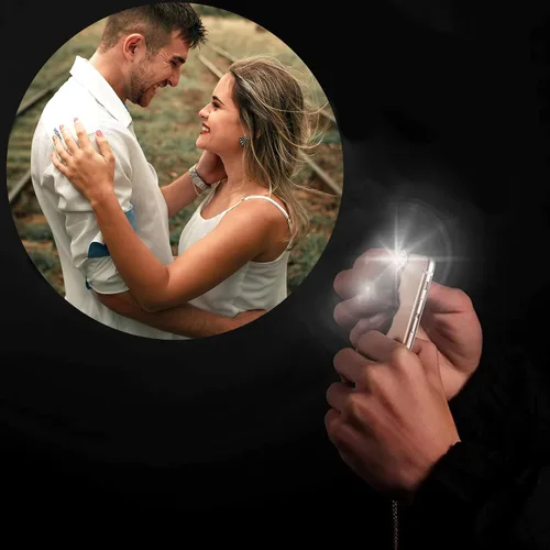 Vista 6 de lagofit Pulseras personalizadas con imagen en el interior, pulseras personalizadas a juego para parejas, pulseras de proyección de fotos, regalos