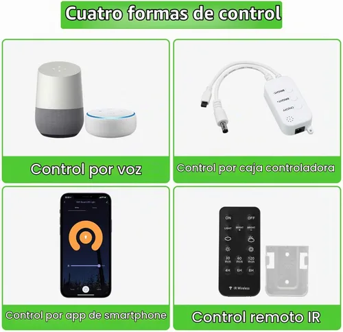 Vista 3 de Controlador WiFi inteligente para luces de disco de un solo color, control remoto AIBOO para tiras de luces LED, letrero de neón LED compatible