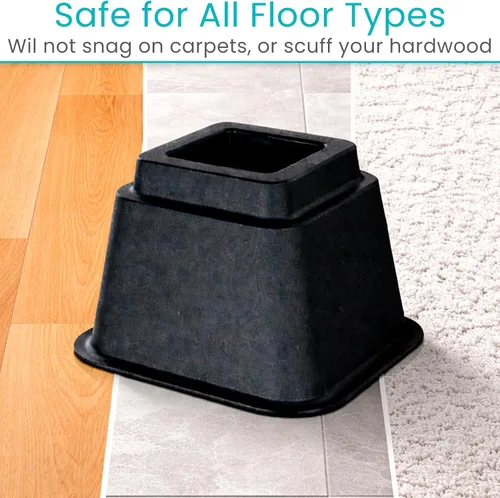 Vista 7 de Vive Elevadores de cama resistentes (paquete de 4, 3 pulgadas), elevadores de muebles para sofá, mesa, escritorio, silla y dormitorio, elevadores