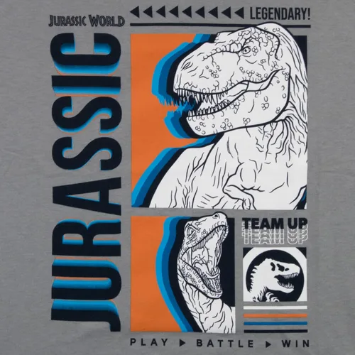Vista 5 de Universal Studios Jurassic World - Juego de 2 camisetas para niños, camisetas de dinosaurio para niños