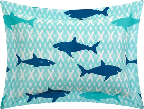 Vista 3 de Idea Nuova Sea Shark - Cama en una bolsa, individual, multicolor azul