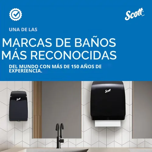 Vista 3 de Scott Professional Essential Toallas de Papel de Rollo Duro Universales de Alta Capacidad, a Granel (01005), Enrollado Duro Núcleo de 1.5