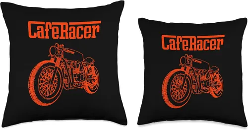Vista 3 de American Cafe Racer Motorcycle Apparel and Merch Cafe Racer Biker - Cojín de 16 x 16 pulgadas, multicolor