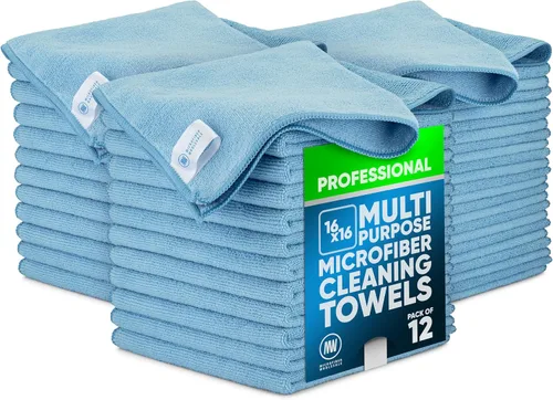 Vista 20 de Toalla Buff Pro de Microfibra de Superficie Múltiple - Paquete de 12 unidades - Paños de limpieza premium - Limpia, quita el polvo, pule, absorbe