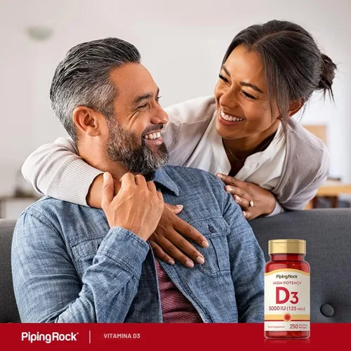 Vista 6 de Piping Rock Vitamina D3 5000 UI (125 mcg) 250 cápsulas blandas Suplemento de alta potencia para hombres y mujeres Sin OMG, sin gluten
