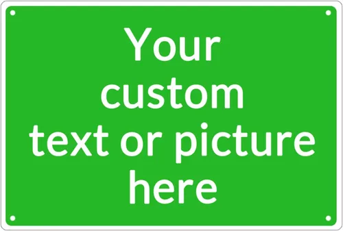 Vista 55 de Letreros metálicos personalizados de aluminio resistentes a la intemperie, texto e imagen personalizados, varios tamaños, peligro, jardín, puerta