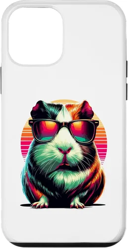 Vista 12 de Funda colorida para iPhone 15 con gafas de sol de arte pop para amantes de conejillos de indias