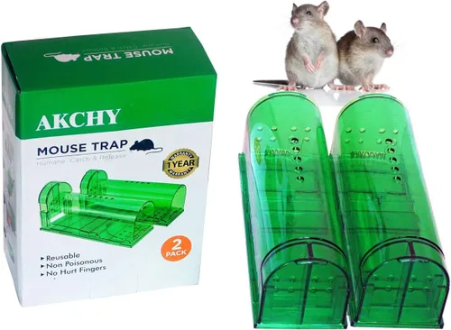Vista 6 de Trampa humana para ratones – Trampas para ratones que funcionan – Las mejores trampas de plástico para ratones, ratones y ratas atrapan y liberan