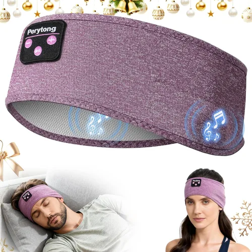 Vista 14 de Perytong: Diadema para dormir - Auriculares Bluetooth para dormir para durmientes de lado - Auriculares para dormir, diadema cómoda con micrófono