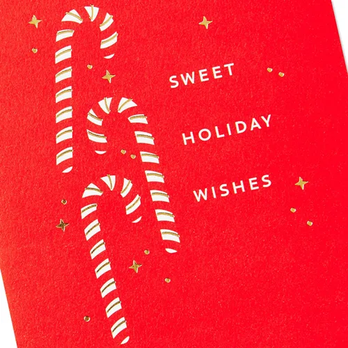 Vista 4 de Hallmark Paquete exclusivo de 4 tarjetas de Navidad (bastones de caramelo)