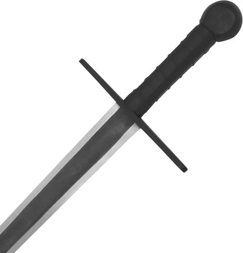 Vista 25 de Medieval Warrior Knights Templar Long Sword with Sheath Steel Guard, Leather Wrapped Handle