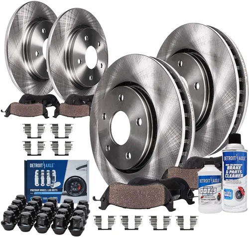 Vista 62 de Detroit Axle - Rotores de freno para Chrysler 200 2015 2016 2017, Rotores de freno de disco de reemplazo: 12.01" pulgadas delantero y 10.95