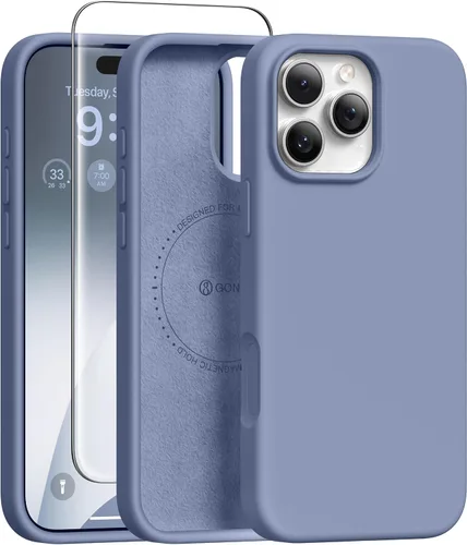 Vista 17 de GONEZ Funda magnética para iPhone 12 Case / 12 Pro Case, compatible con MagSafe, [protector de pantalla + protector de lente de cámara], funda